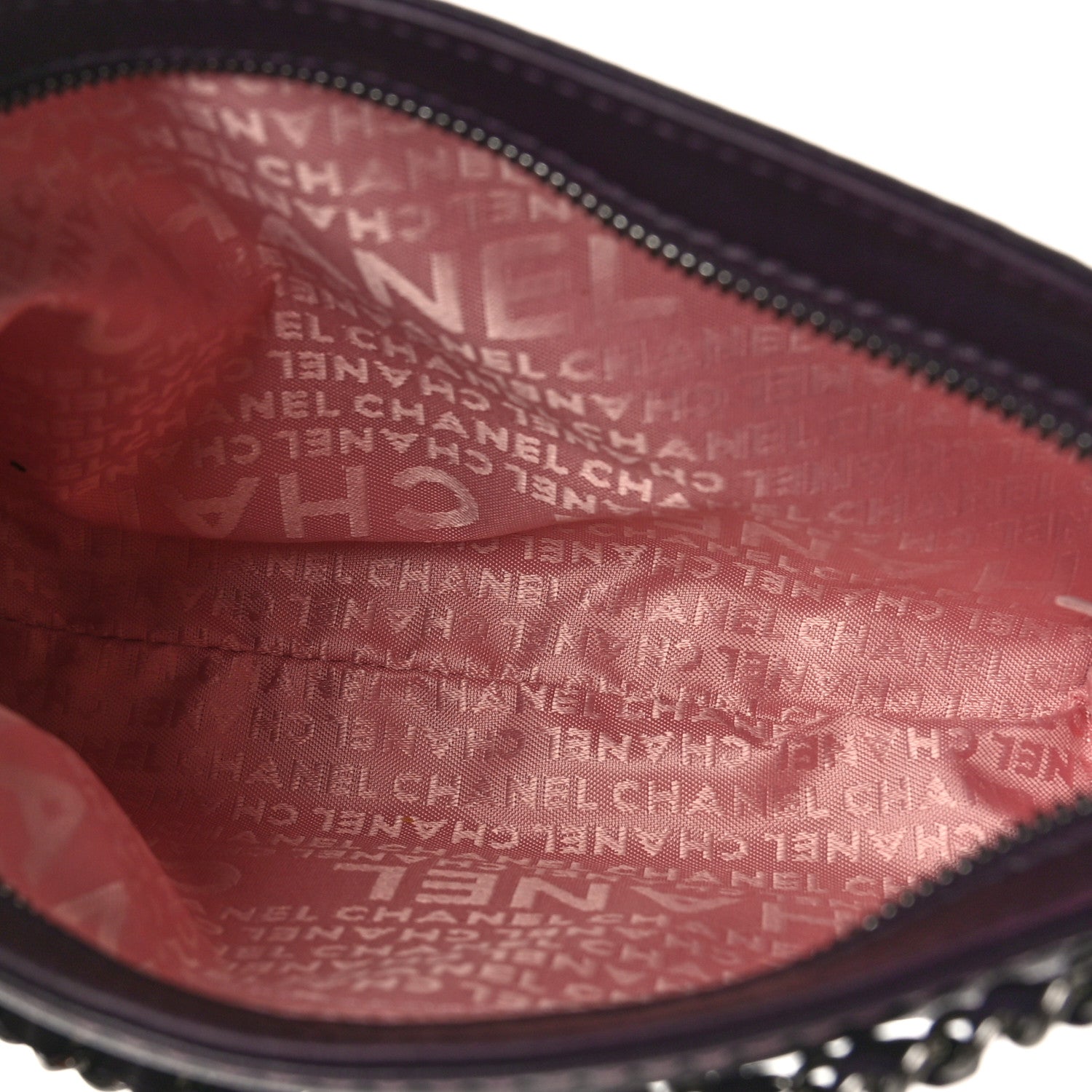 Chanel Lambskin Lax Pochette Dark Purple 5 of 10