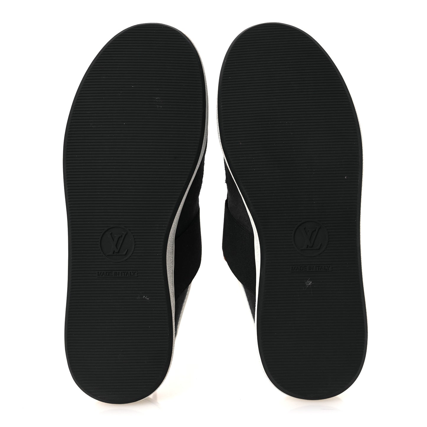 Monogram Suede Calfskin Lous Open Back Sneakers 37.5 Black