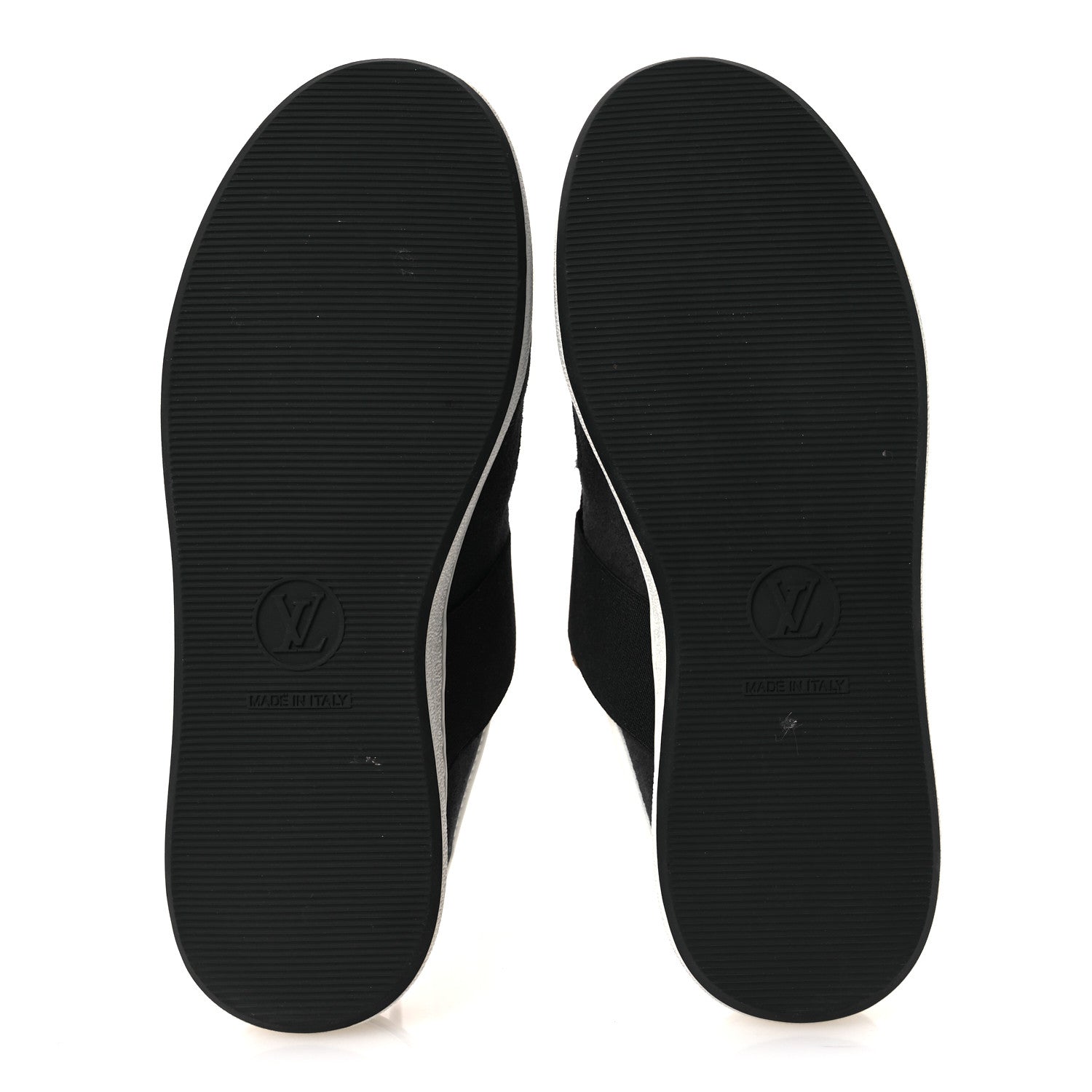 Louis Vuitton Monogram Suede Calfskin Lous Open Back Sneakers 37.5 Black 7 of 10