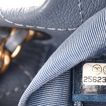 Chanel Patent Goatskin Quilted Small Gabrielle Backpack Blue 7 of 12