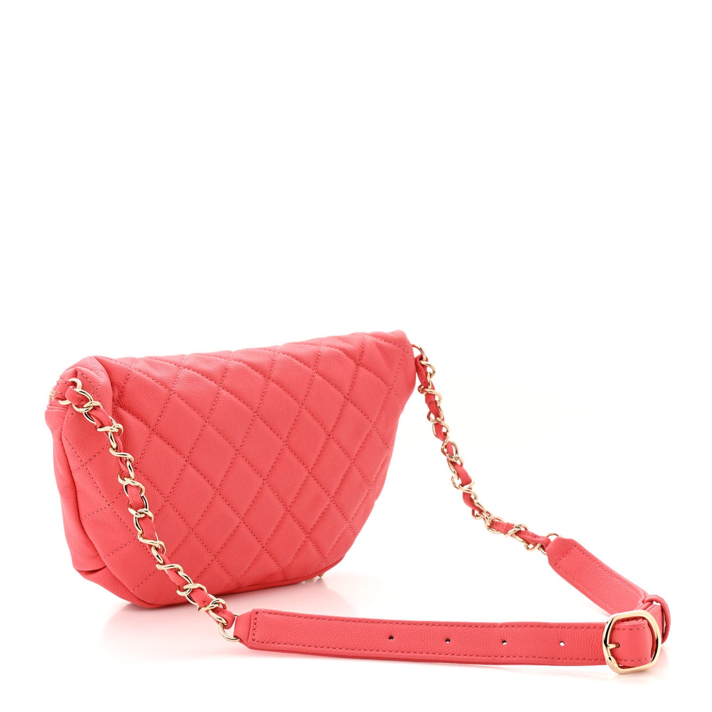 Caviar Quilted Business Affinity Waist Belt Bag Pink