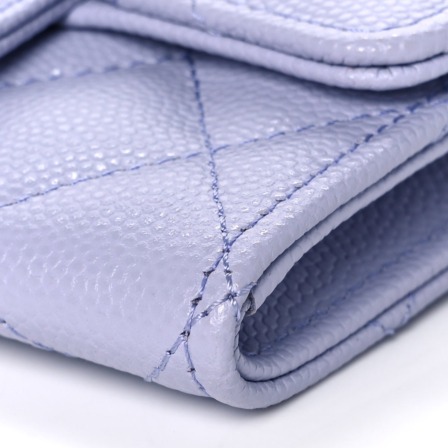 Chanel Caviar Quilted Flap Card Holder Wallet Light Purple 10 of 11