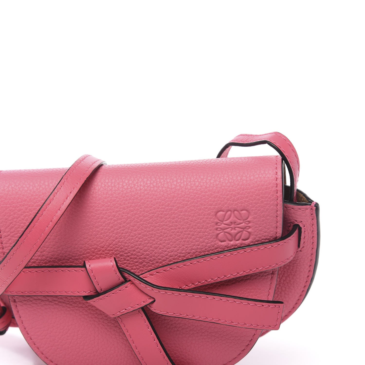 Loewe Grained Calfskin Mini Gate Crossbody Bag Wild Rose 9 of 9