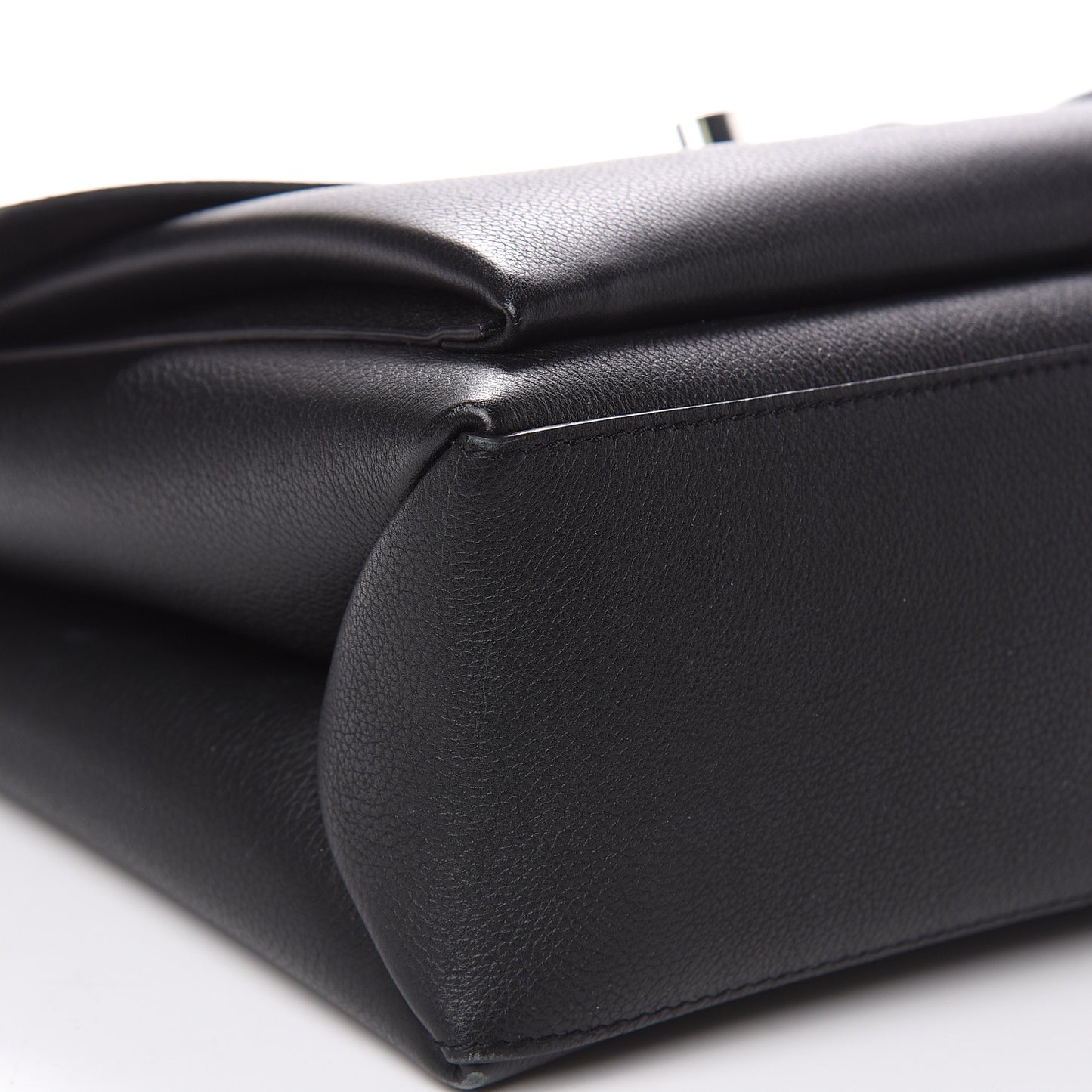 Soft Calfskin My Lockme Top Handle Black