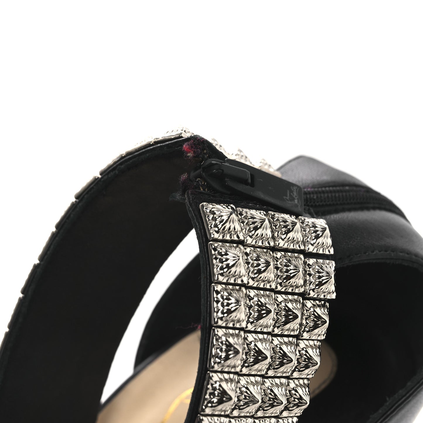 Nappa Priyadora 100 Studded Sandals 39 Black Silver