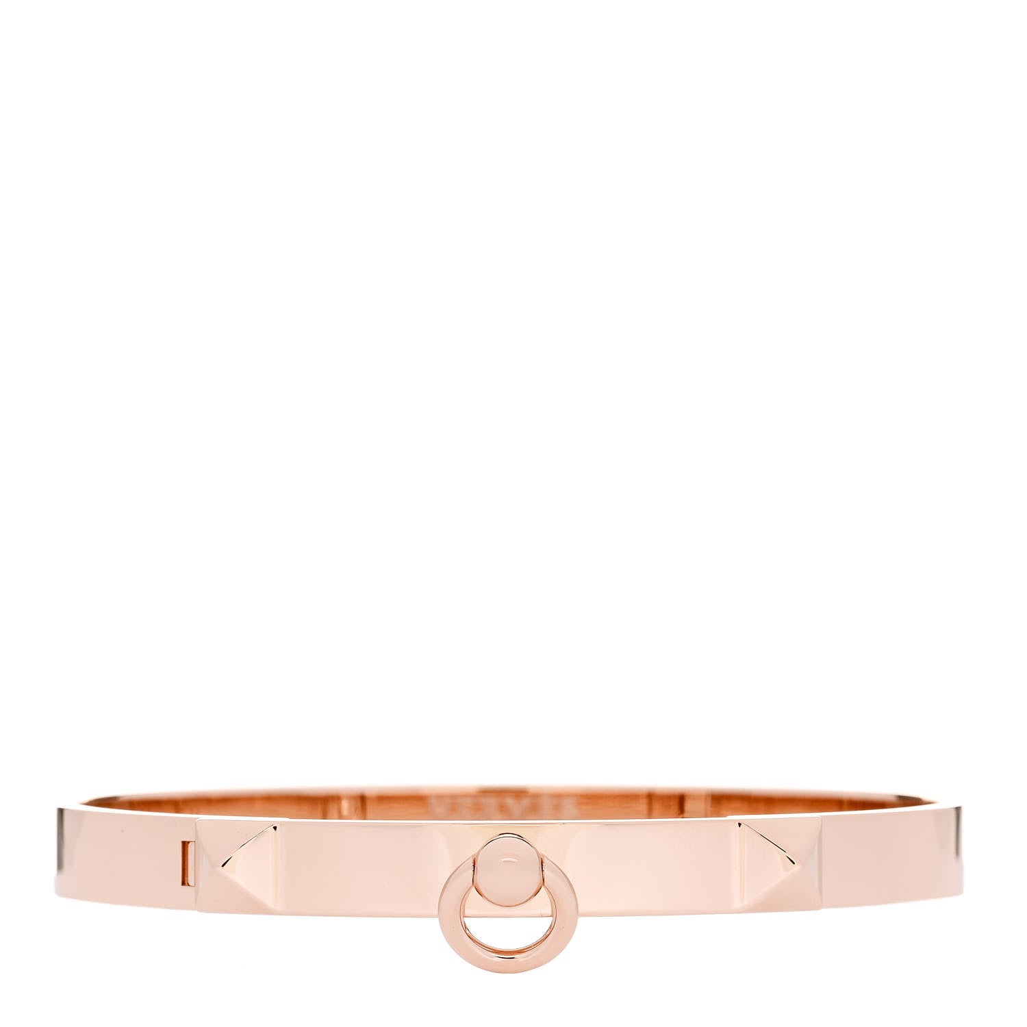 Hermes 18K Rose Gold PM Collier De Chien Bracelet SH 1 of 4