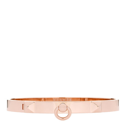 Hermes 18K Rose Gold PM Collier De Chien Bracelet SH 1 of 4