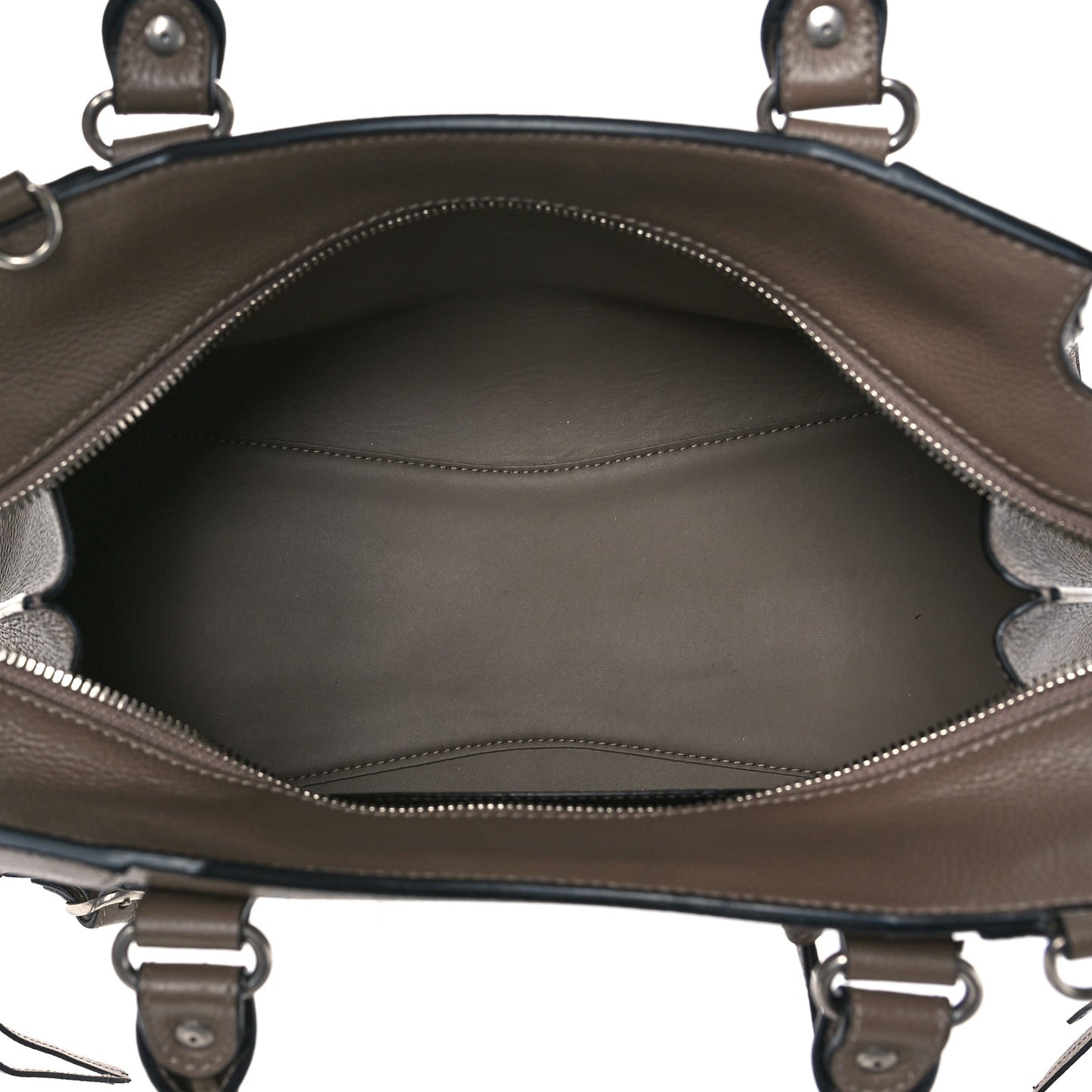 Grained Calfskin Neo Classic Silver Hardware S City Mink Grey