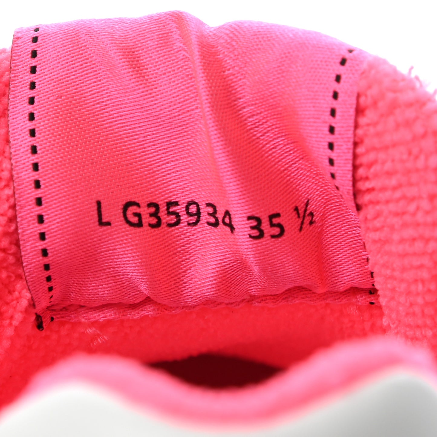 Calfskin Womens Logo Sneakers 35.5 Fuchsia White