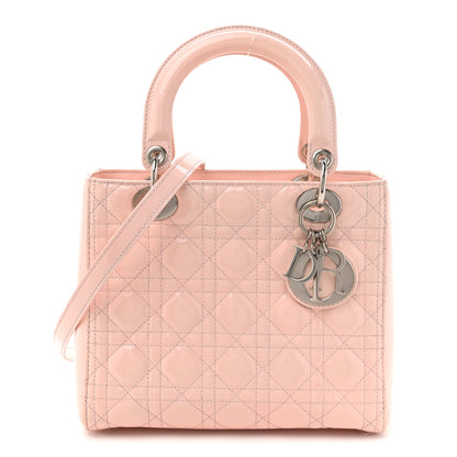 Christian Dior Patent Cannage Medium Lady Dior Rose Clair 1 of 12