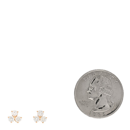 Tiffany 18K Rose Gold Diamond .60ctw Aria Earrings 2 of 5