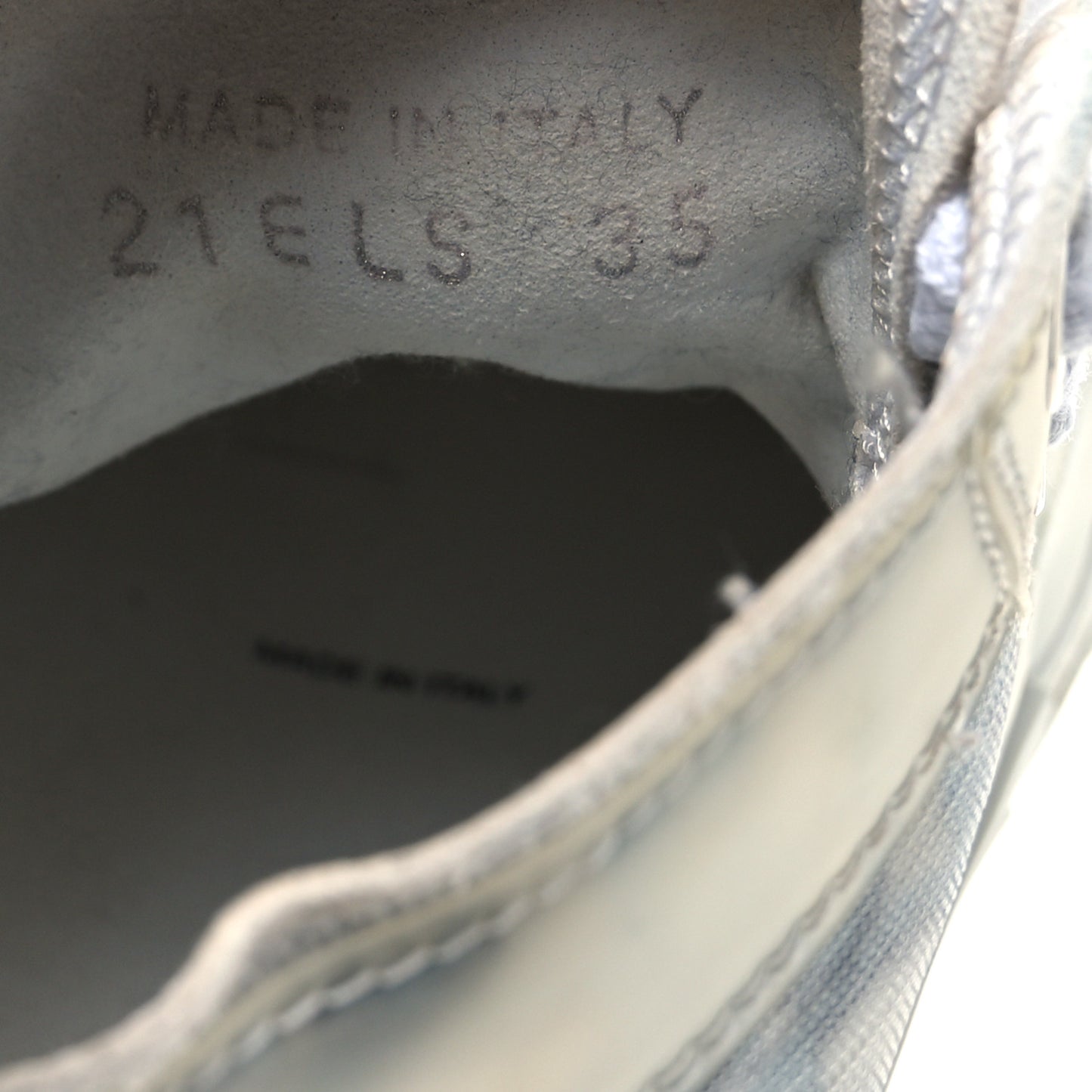 Technical Canvas Oblique Pixel Mens B23 High Top Sneakers 35 Beige Blue