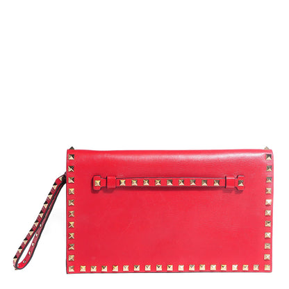 Valentino Garavani Nappa Rockstud Wristlet Clutch Rosso Valentino 1 of 7