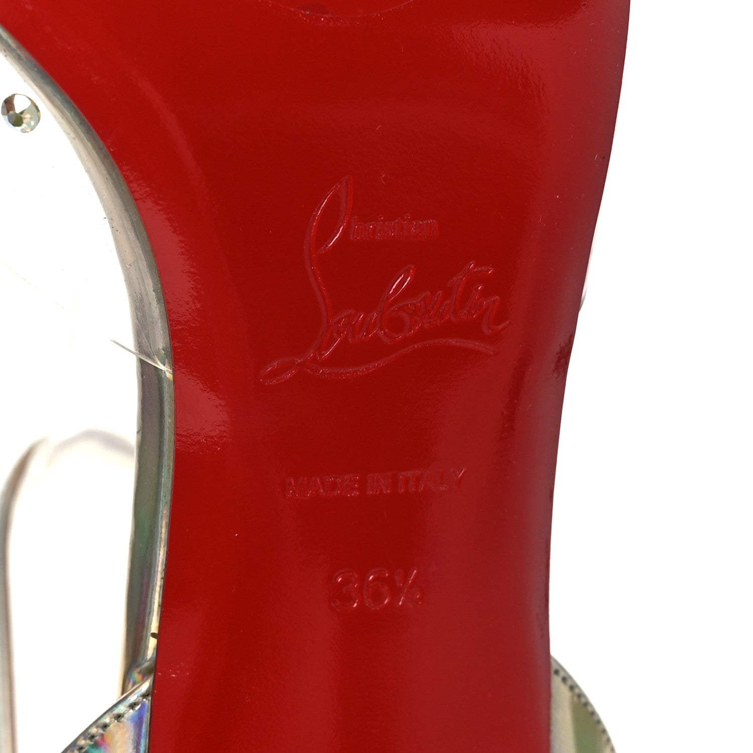 Christian Louboutin PVC Calf Alicoco Spikaqueen 55 Pumps 36.5 Version Platine 7 of 7