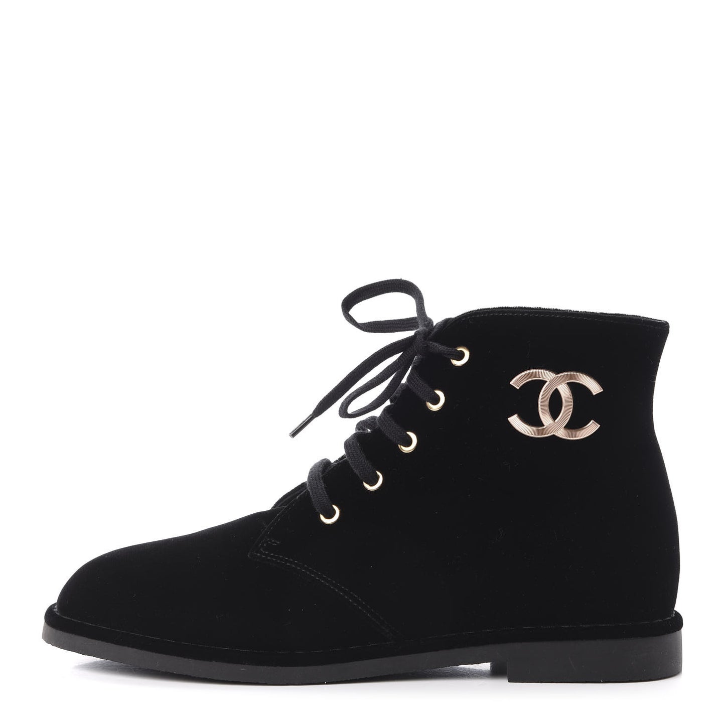 Velvet CC Lace Up Boots 40.5 Black