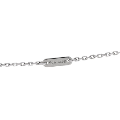 Van Cleef & Arpels 18K White Gold Diamond Sweet Alhambra Pendant Necklace 5 of 6