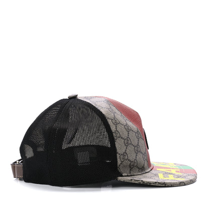 Gucci GG Supreme Monogram Fake/Not Baseball Hat 59 Beige Black 4 of 8