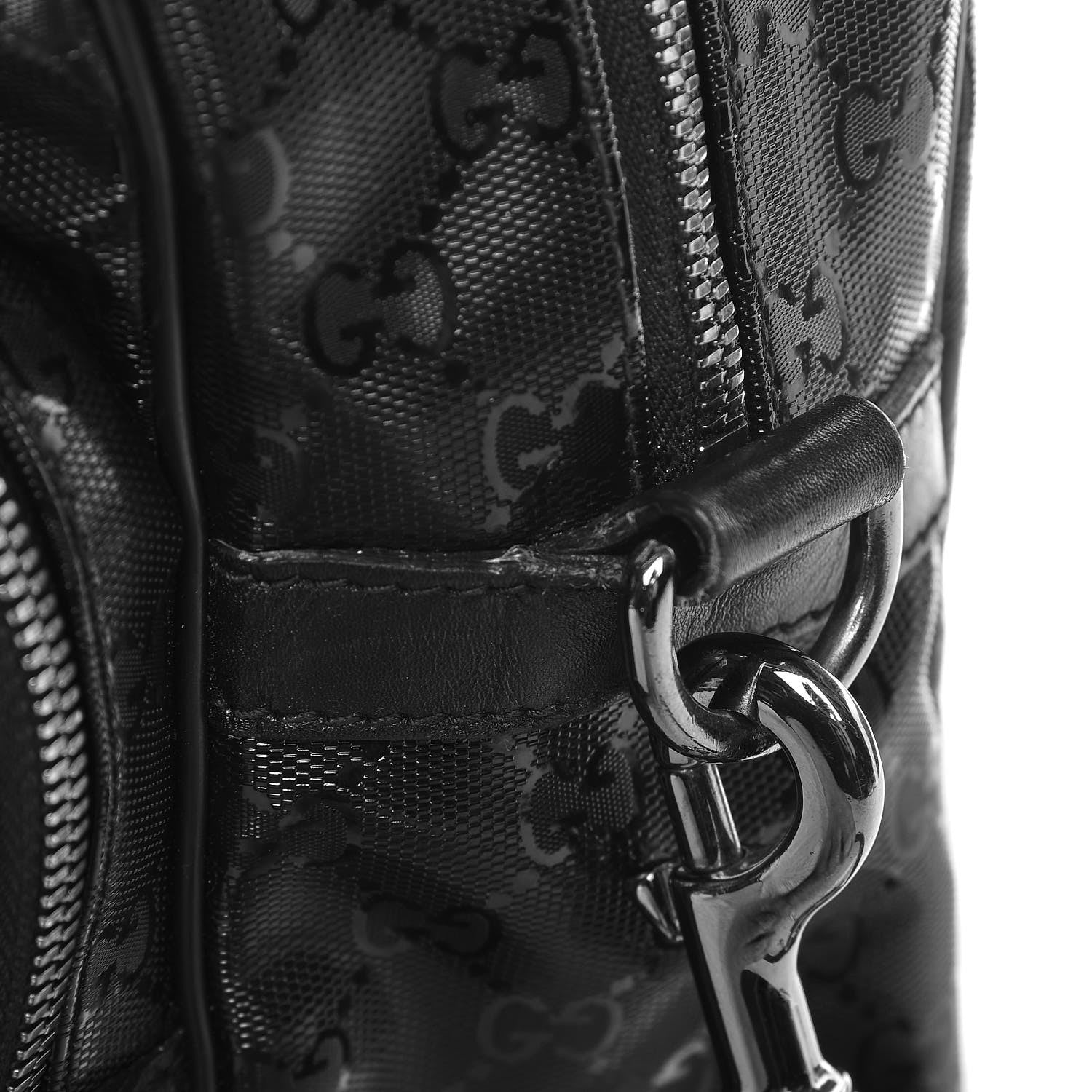 Gucci Imprime Monogram Medium Travel Bag Black 21 of 25