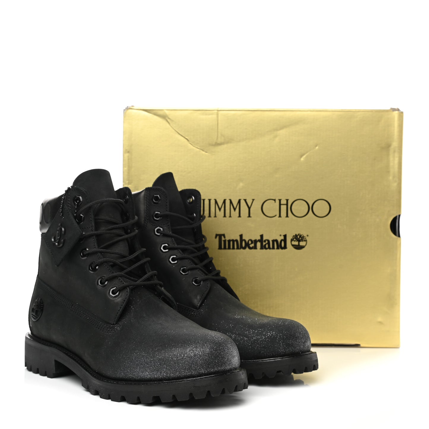 X TIMBERLAND Nubuck Glitter Mens Ankle Boots 9 Black Gunmetal