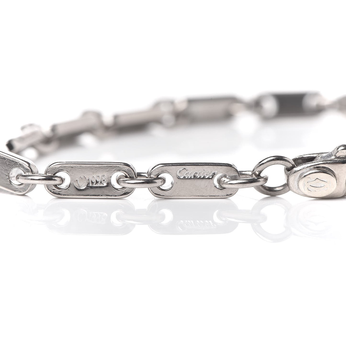 18K White Gold 3.5mm Fidelity Link Bracelet