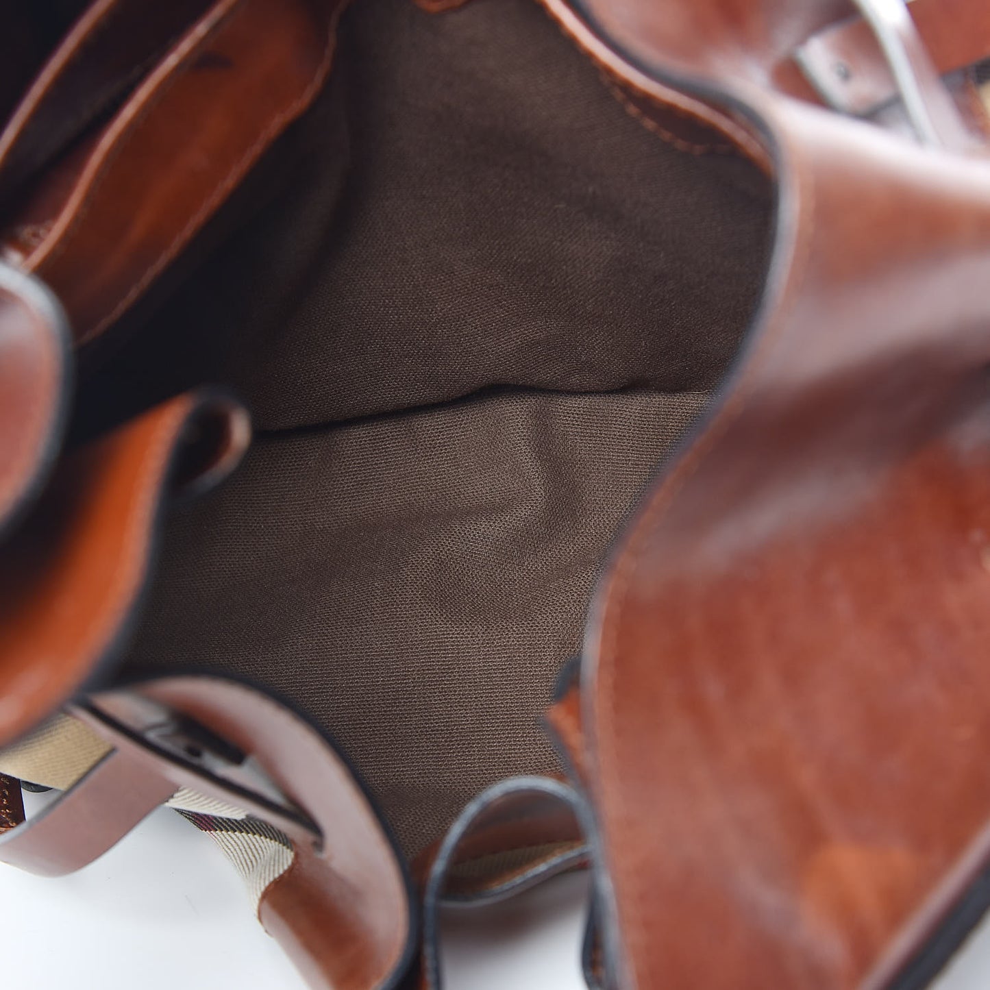 Bridle Calfskin House Check Kenton Hobo Brown