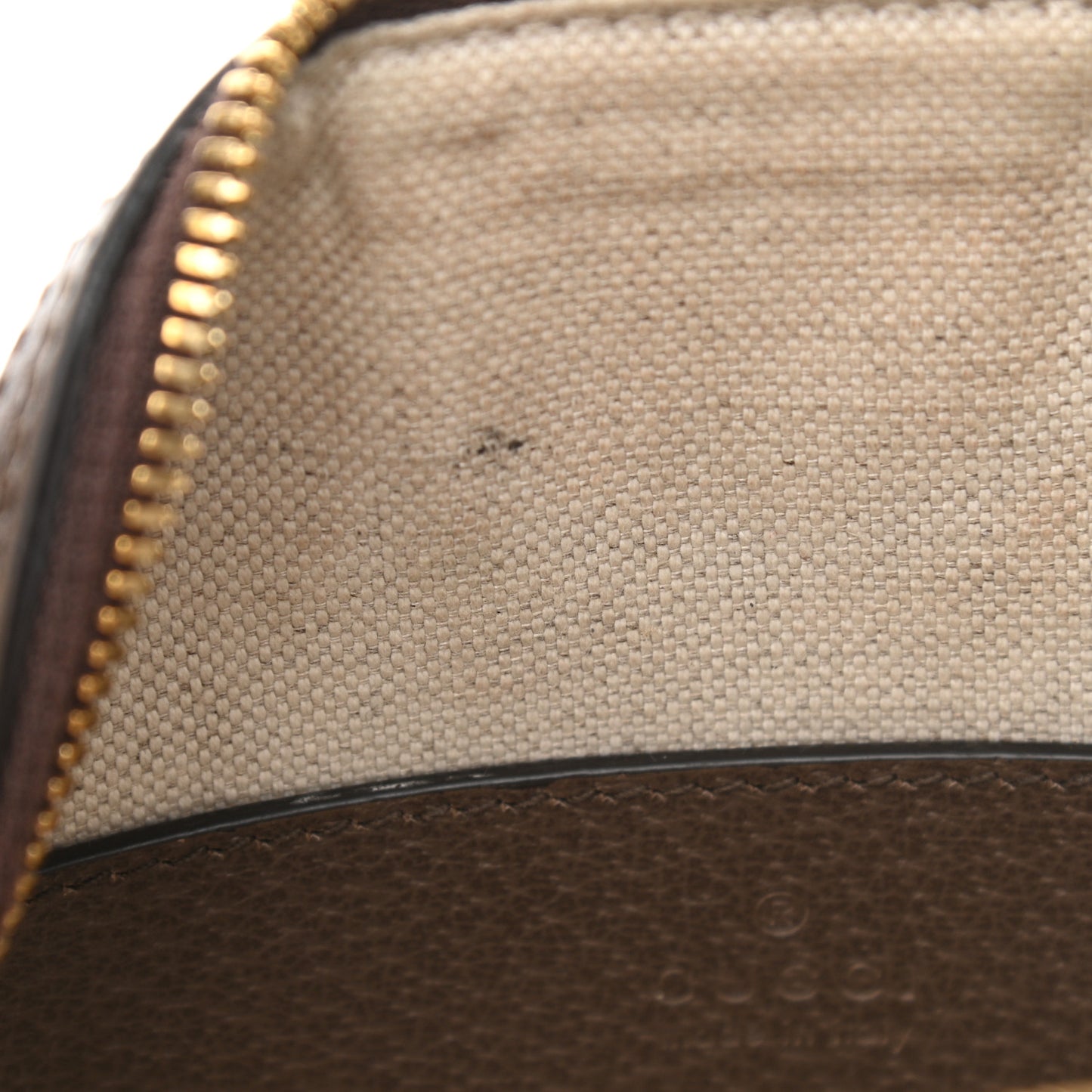 Monogram Jumbo GG Textured Dollar Calfskin Web Small Ophidia Dome Shoulder Bag Camel Ebony New Acero