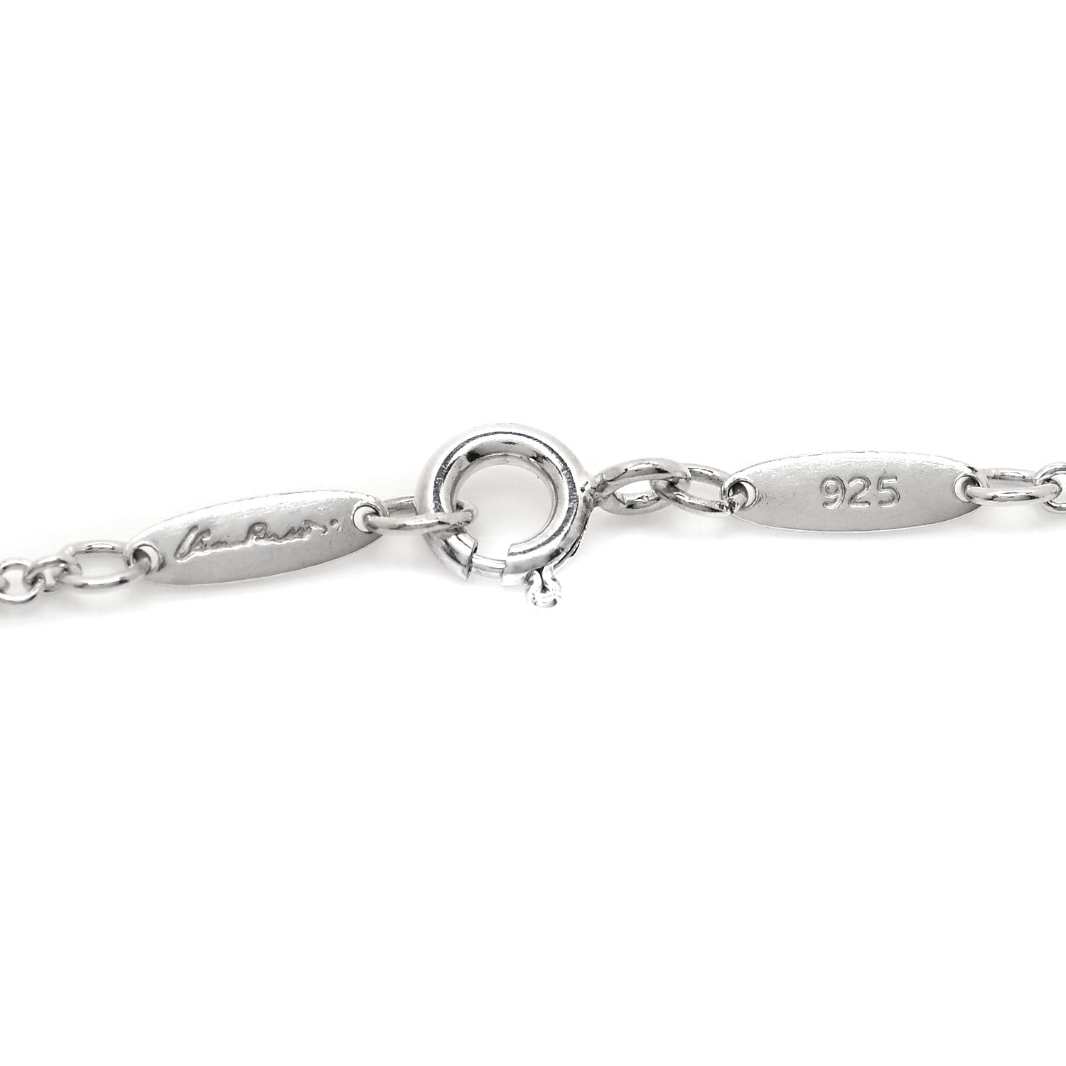Tiffany Sterling Silver 22mm Elsa Peretti Open Heart Pendant Necklace 6 of 6