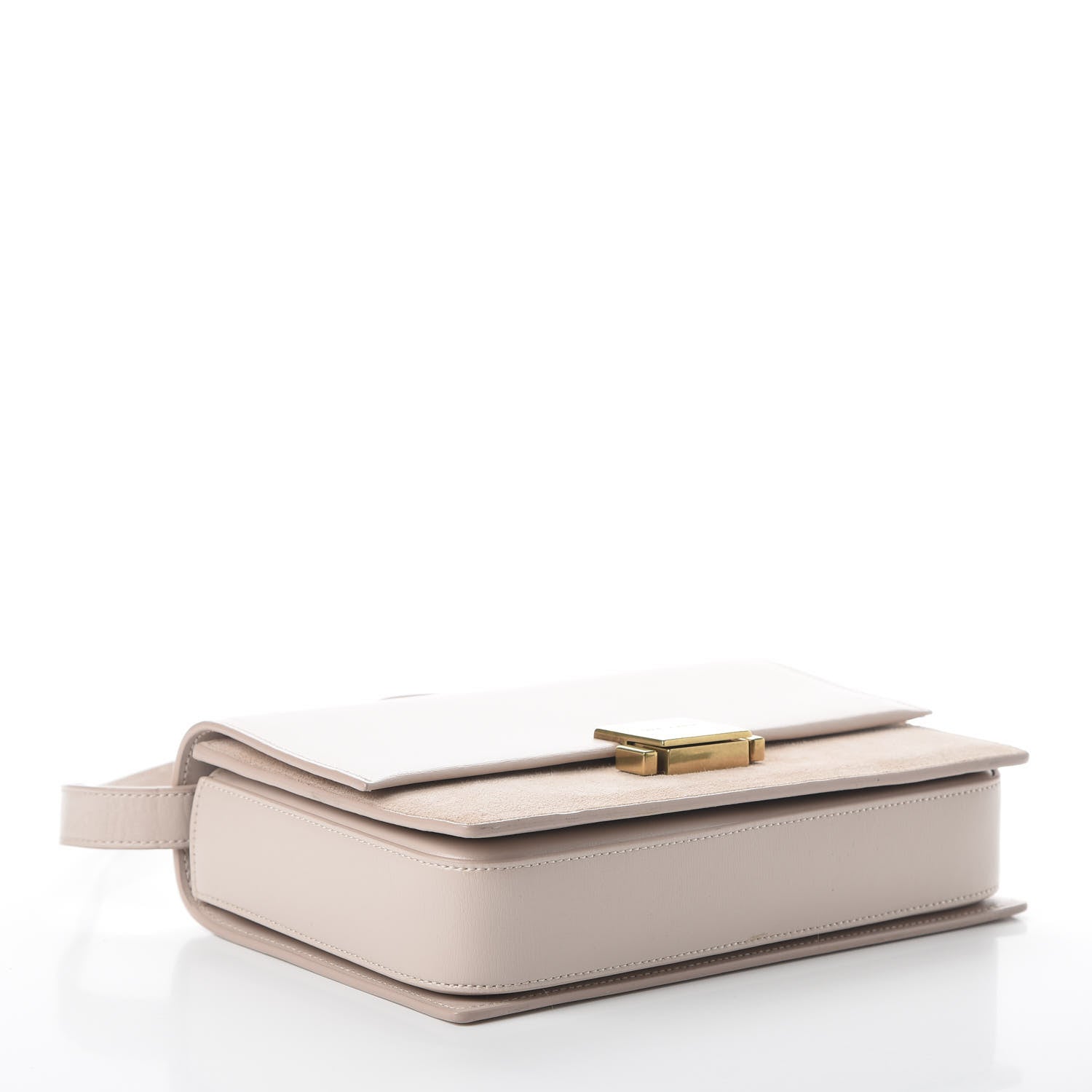 Saint Laurent Smooth Calfskin Suede Medium Bellechasse Bag Marble Pink 4 of 9