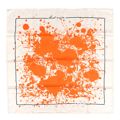 Hermes Silk Cheval Surprise Remix Scarf 90 White Orange 1 of 3