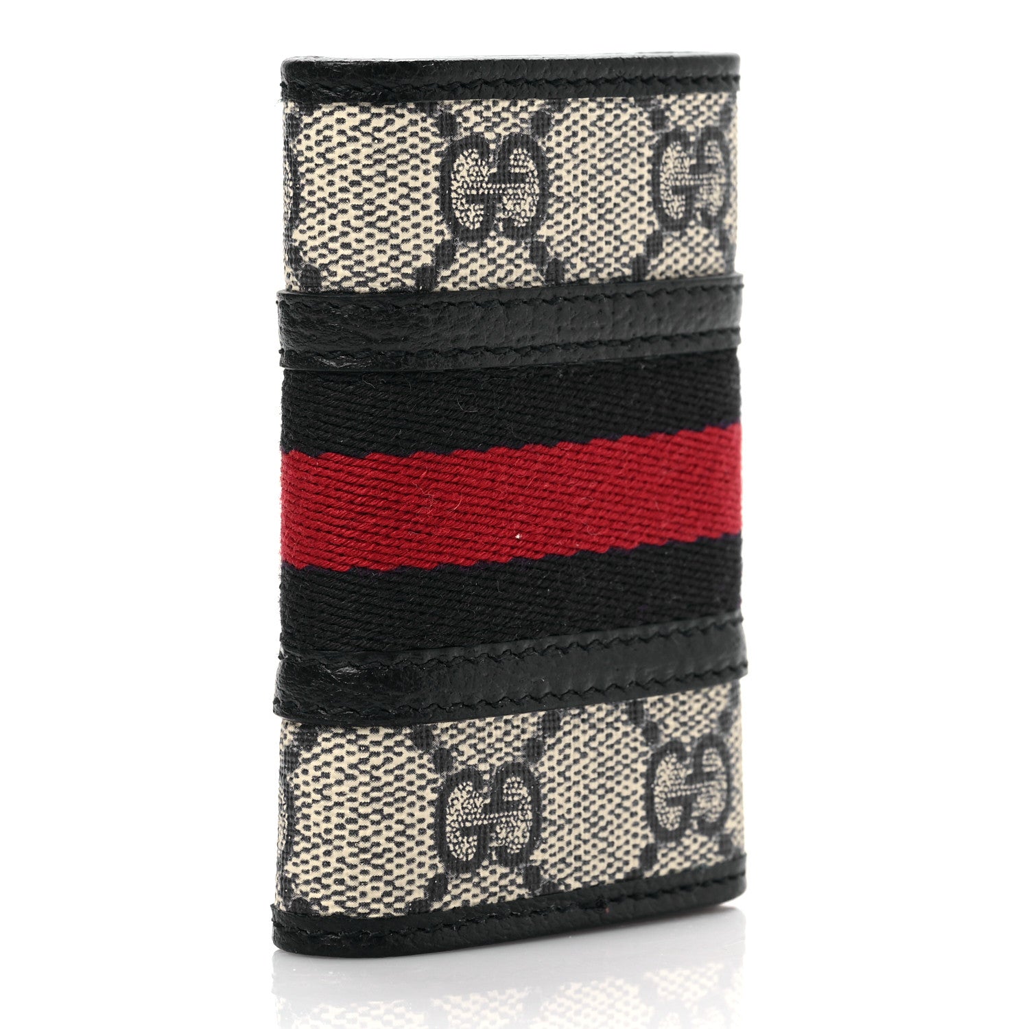 Gucci GG Supreme Monogram Web Ophidia 6 Key Holder Case Beige Blue 3 of 7