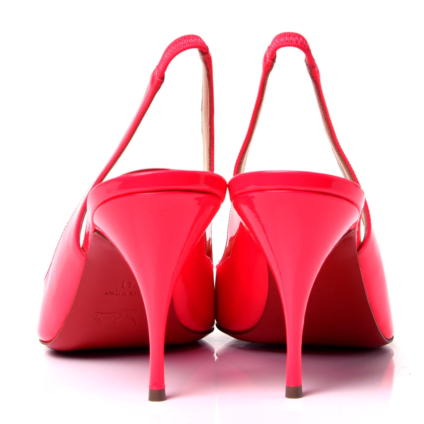 Patent Clare Sling 80 Pumps 41 Fluo Rose