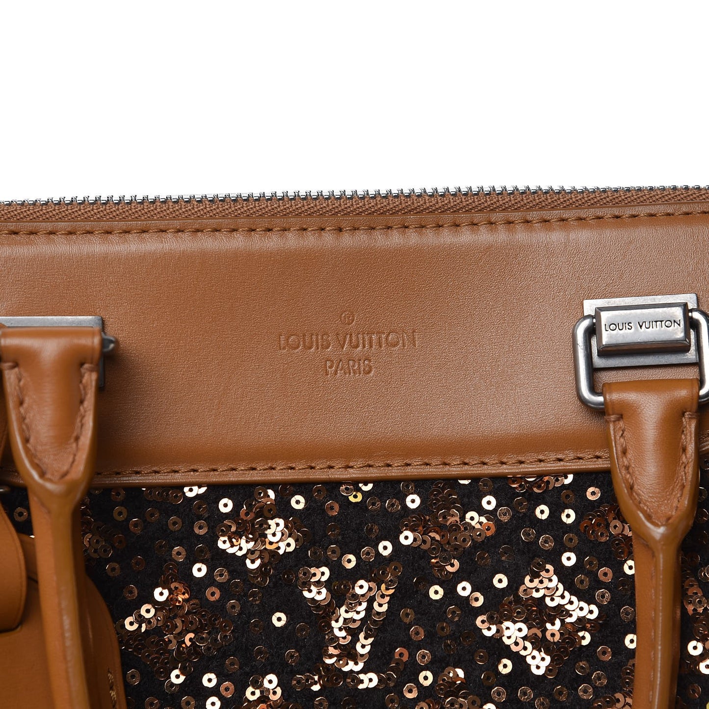 Sequin Monogram Sunshine Express North South Gold