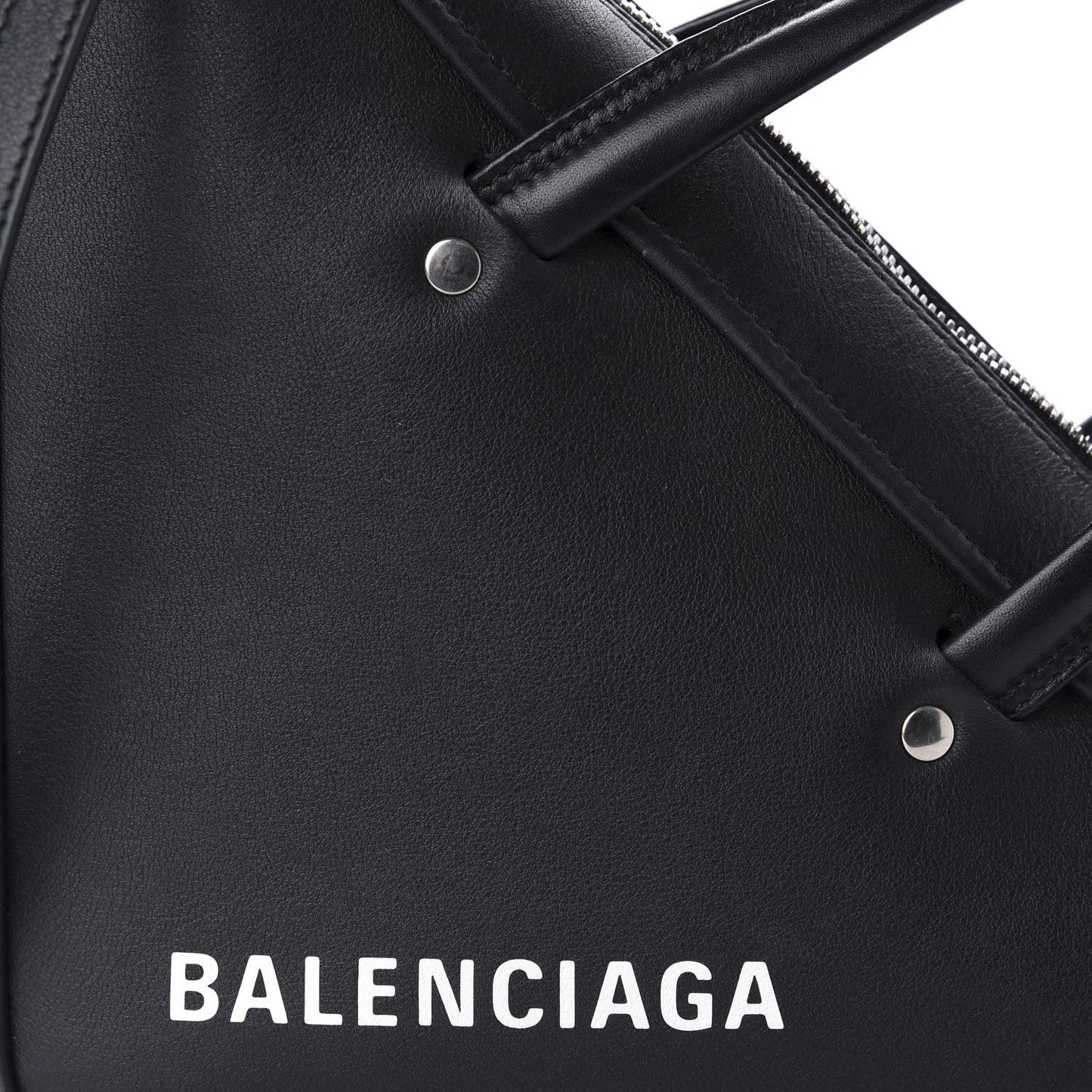 Calfskin S Triangle Duffle Black