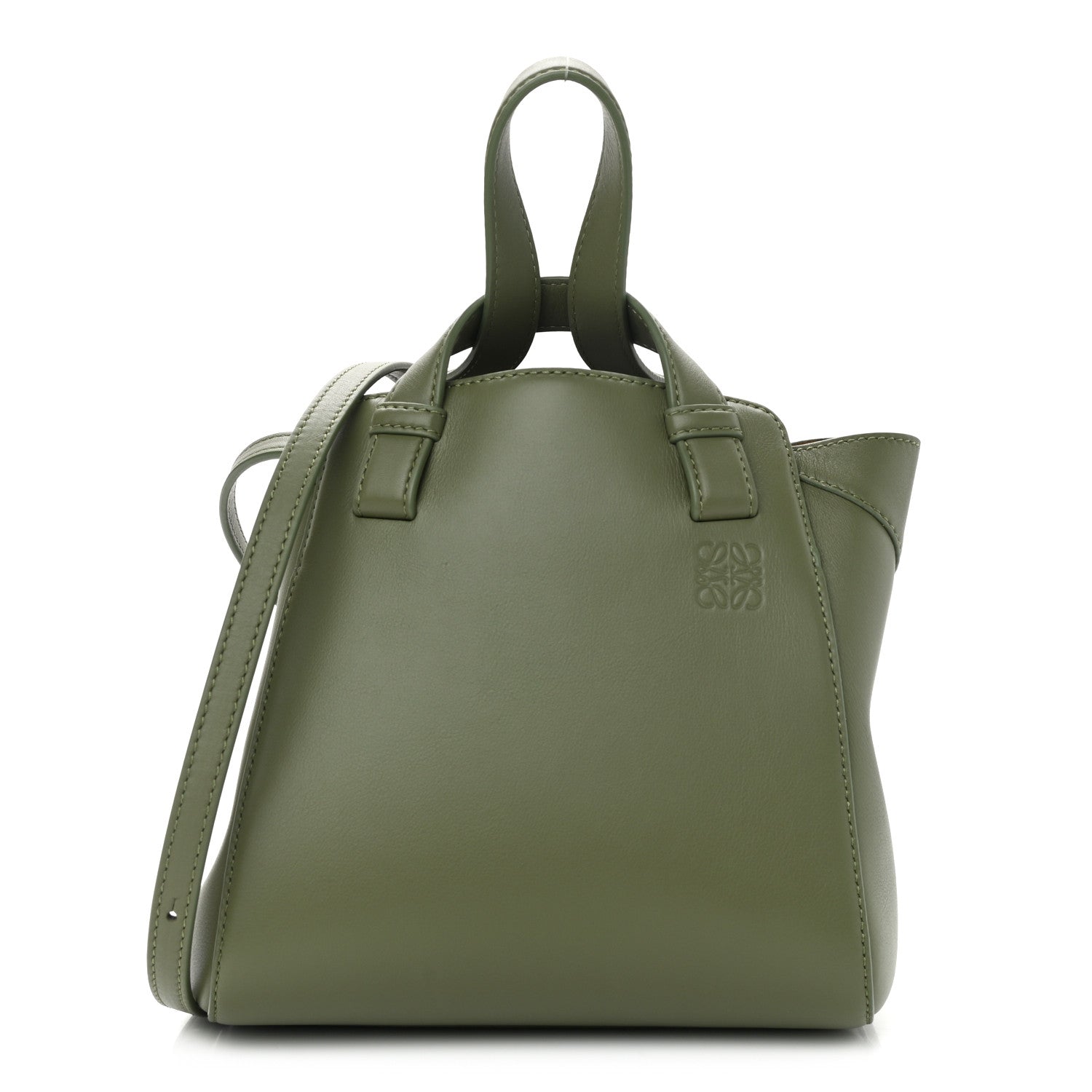 Loewe Calfskin Small Hammock Nugget Shoulder Bag Avocado Green 1 of 9