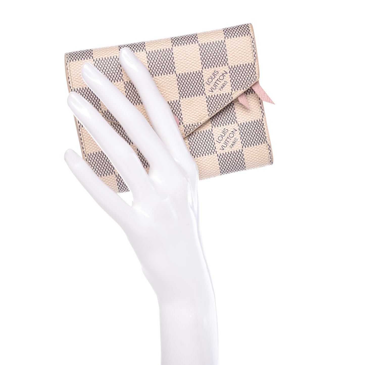 Damier Azur Victorine Wallet Rose Ballerine