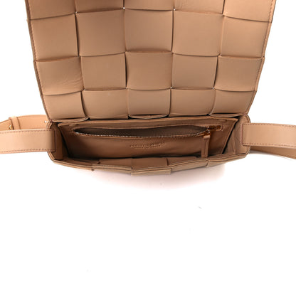 Bottega Veneta Lambskin Maxi Intrecciato Cassette Crossbody Bag Almond 5 of 17