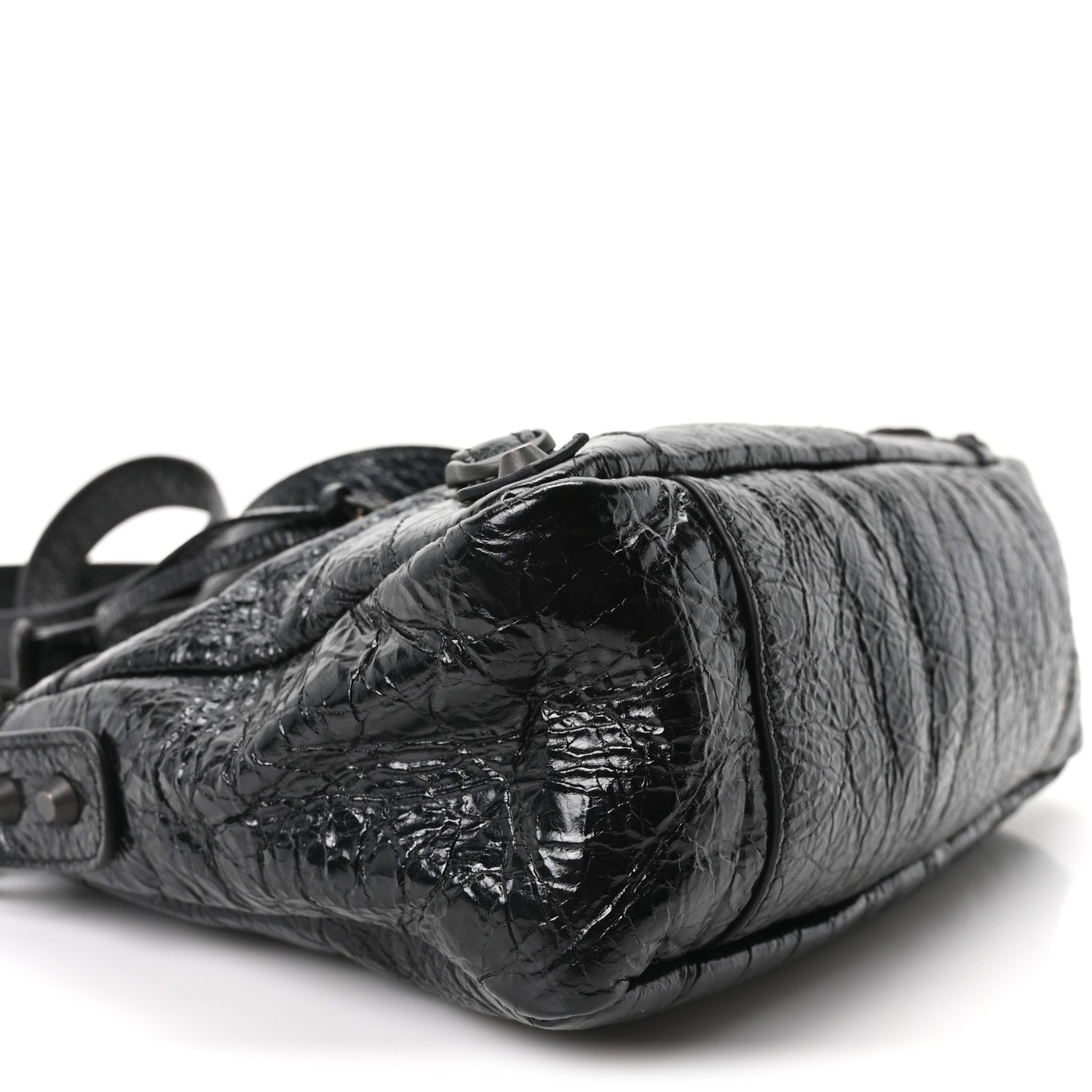 Balenciaga Metallized Agneau Arena Classic Hardware Mini Le City Moto Black 9 of 10