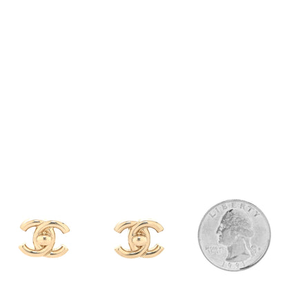 Chanel Metal CC Turnlock Earrings Gold 2 of 4