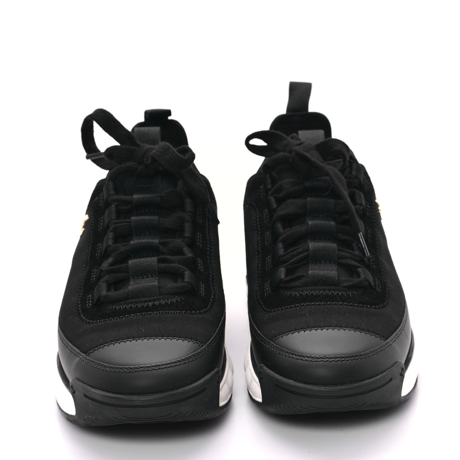 Chanel Velvet Calfskin Mixed Fibers CC Sneakers 39 Black 3 of 10