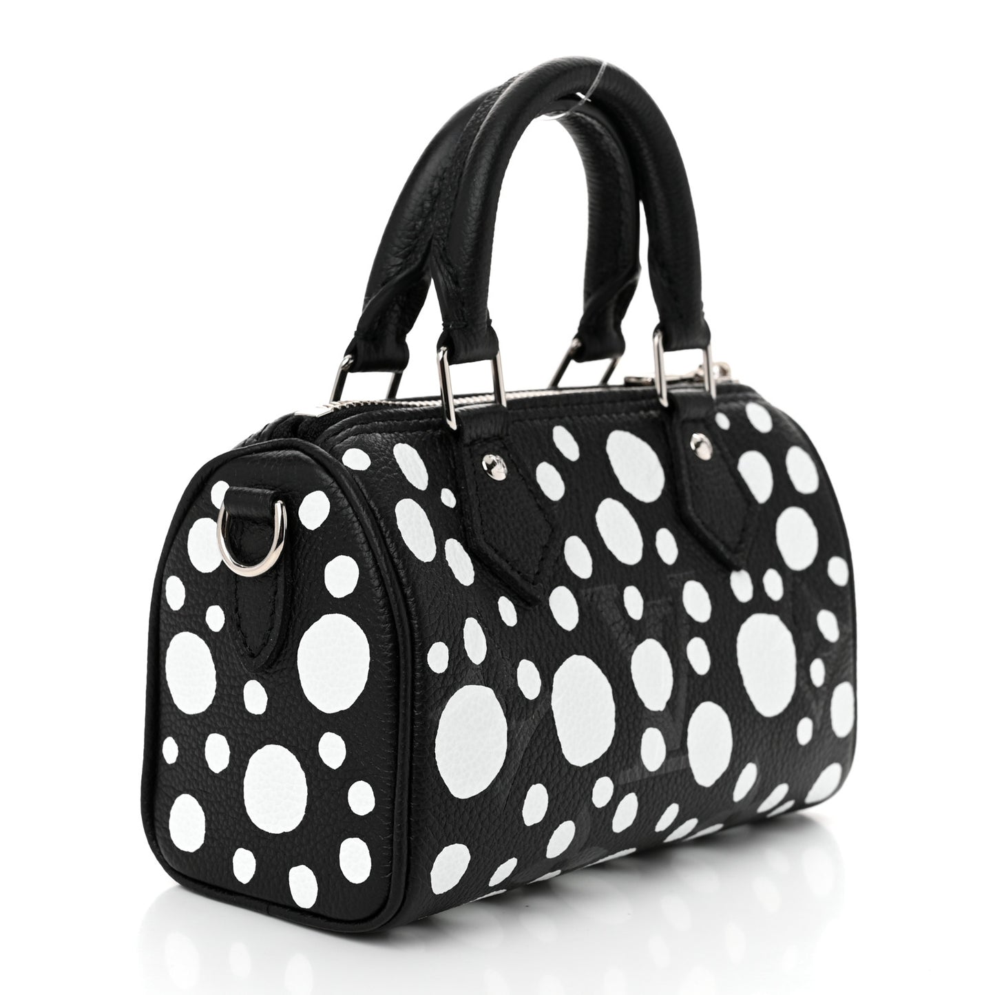 LV X YK Empreinte Infinity Dots Nano Speedy Bandouliere Black White