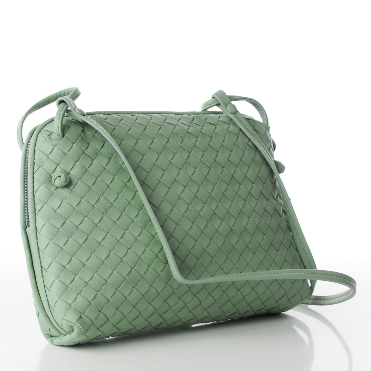 Bottega Veneta Nappa Intrecciato Pillow Crossbody Messenger New Sauge 3 of 8