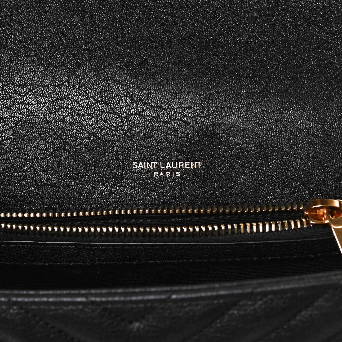 Sheepskin Matelasse Chevron Monogram Medium College Bag Black