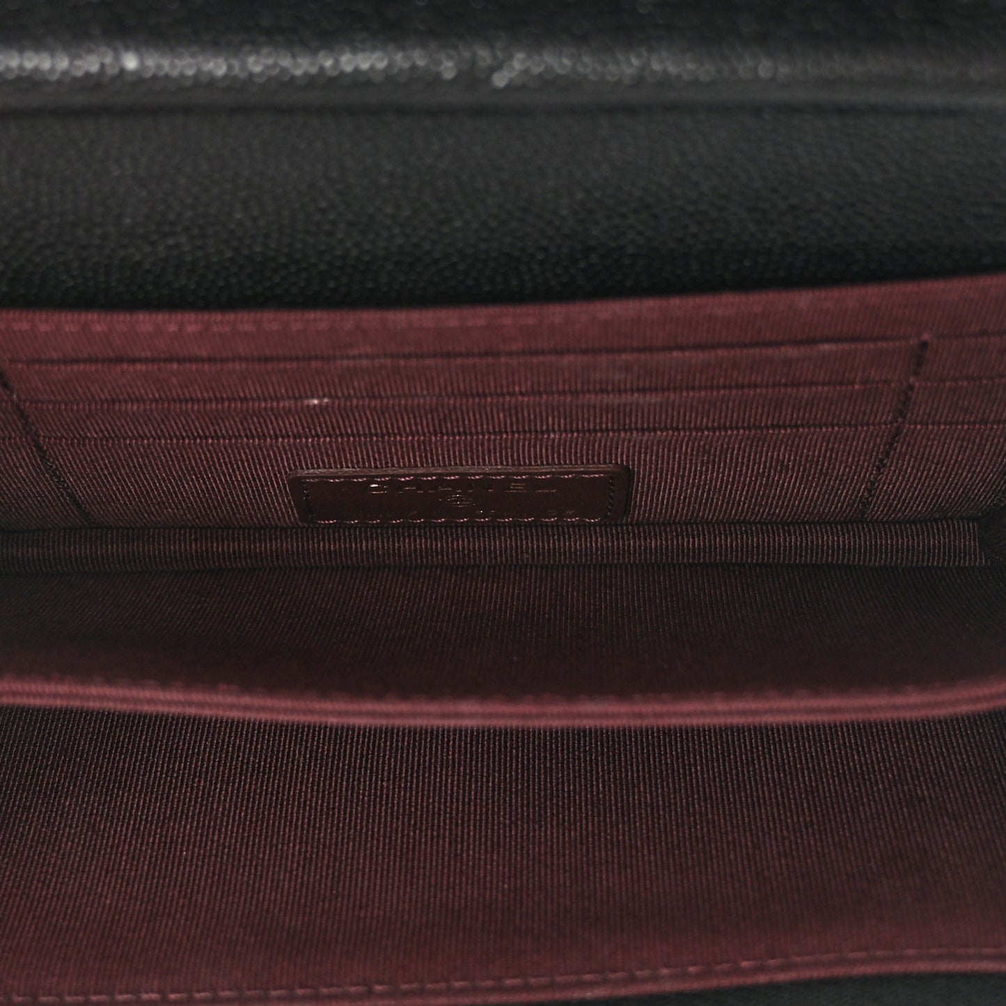 Caviar Quilted Mini Wallet On Chain WOC Black