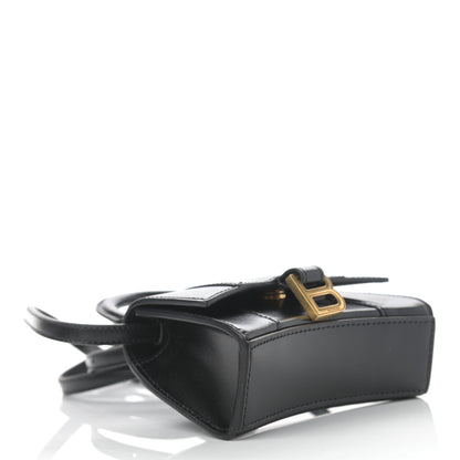 Balenciaga Shiny Box Calfskin Hourglass Top Handle Bag Mini Black 4 of 10
