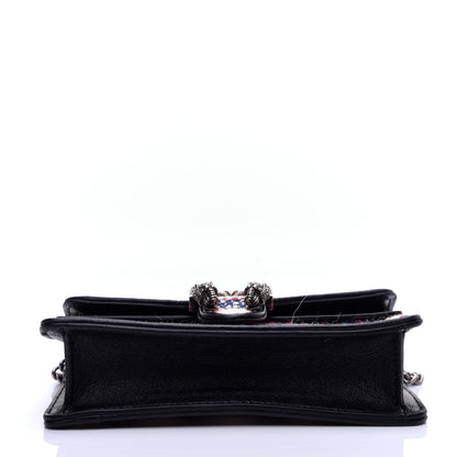 Gucci Vintage Tweed Check Super Mini Dionysus Shoulder Bag White Hibiscus Red Marine 9 of 12