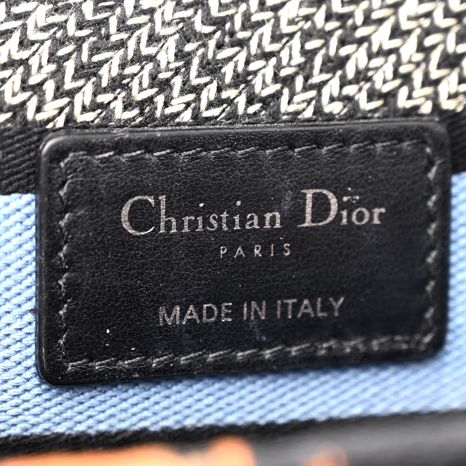 Christian Dior Canvas Pixel Zodiac Embroidered Medium Lady D-Lite