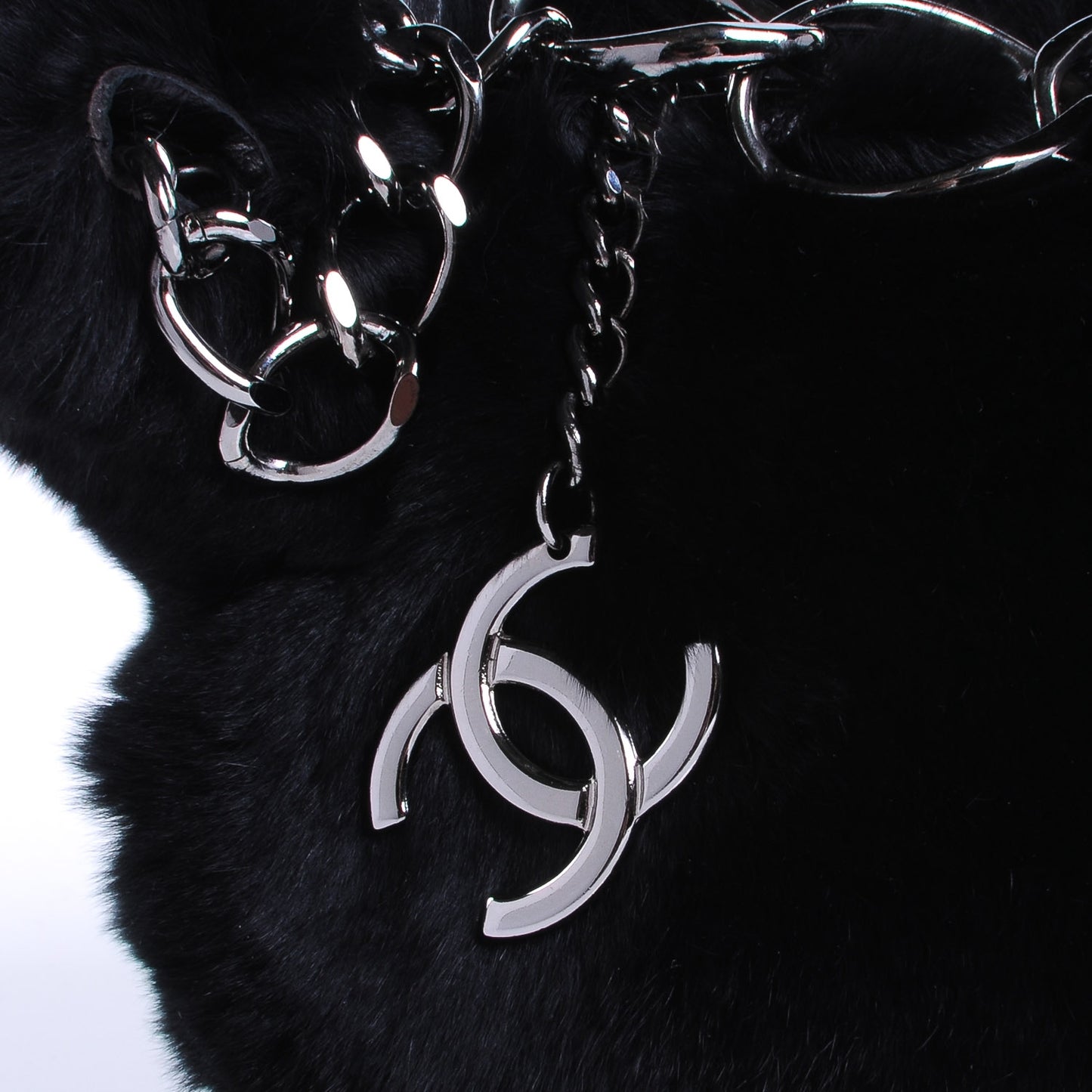 Rabbit Fur Hobo Black
