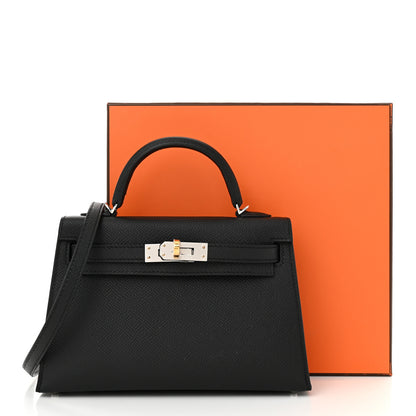 Hermes Epsom Mini Kelly Sellier 20 Black 11 of 11