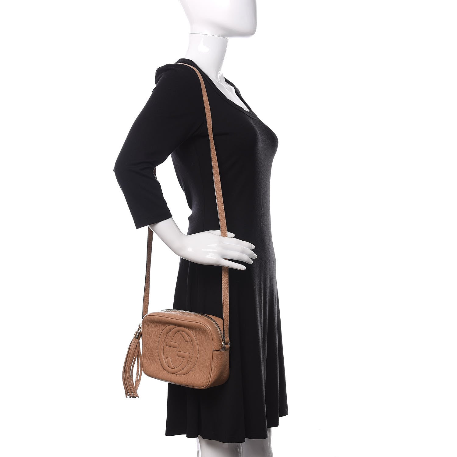 Gucci Pebbled Calfskin Small Soho Disco Bag Rose Beige 2 of 12
