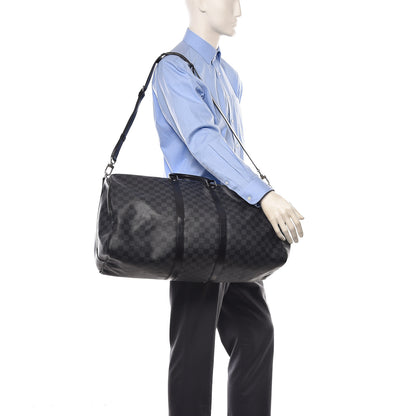 Louis Vuitton Damier Graphite Keepall Bandouliere 55 2 of 22
